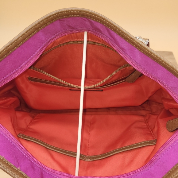 Michael Kors Fuchsia Tote With Silver Hardware & Finishings - Picture 6 of 15